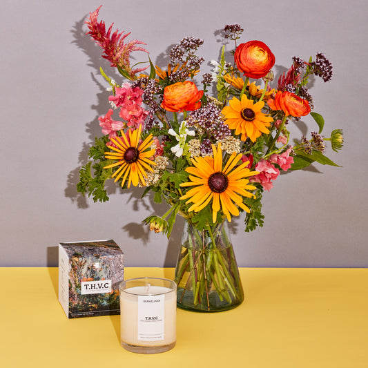 Flowers + BURKELMAN Candle