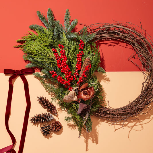 DIY Winter Wreath Kit w/tutorial
